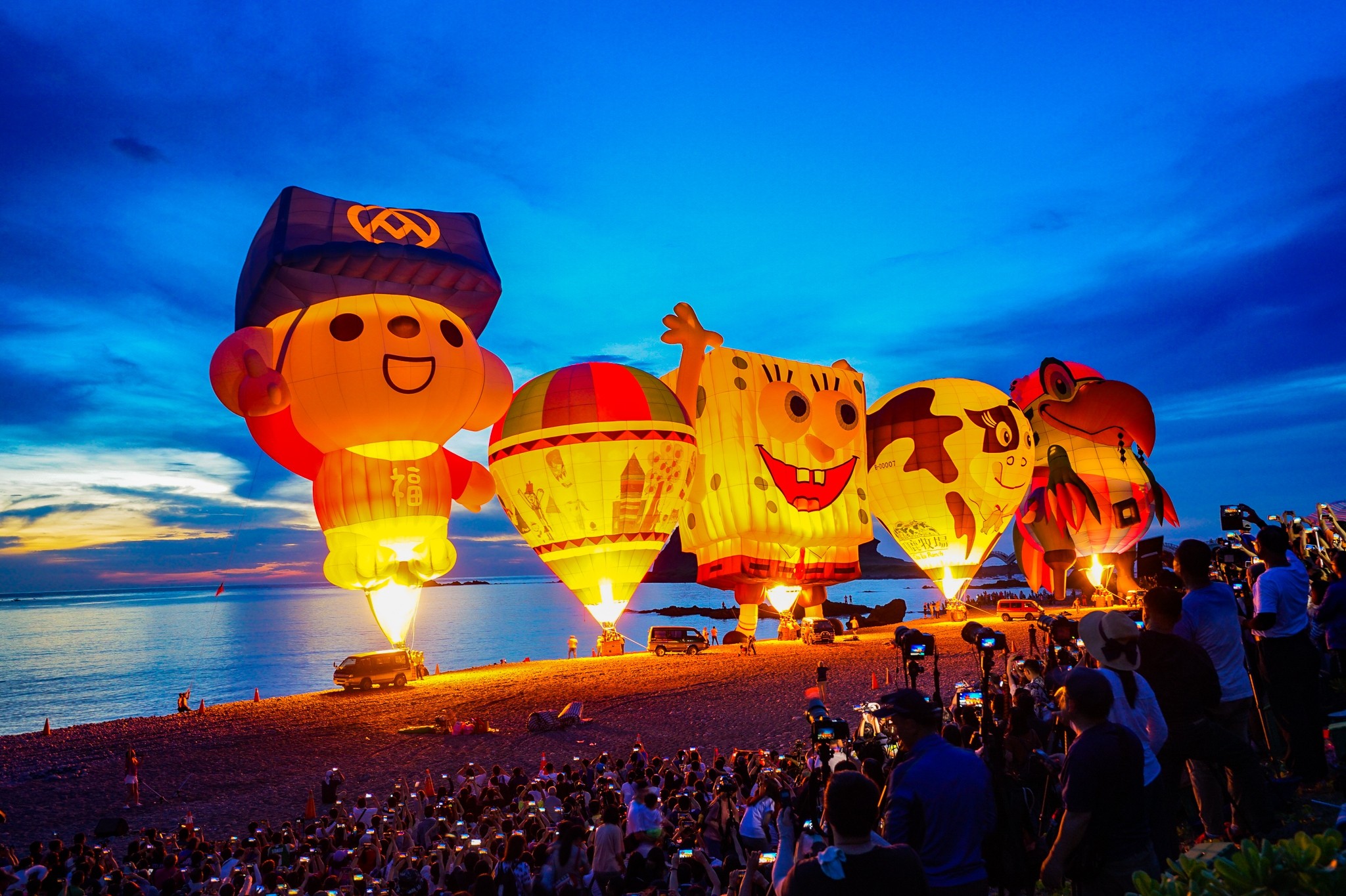 2019熱氣球光雕，台東熱氣球嘉年華光雕實拍