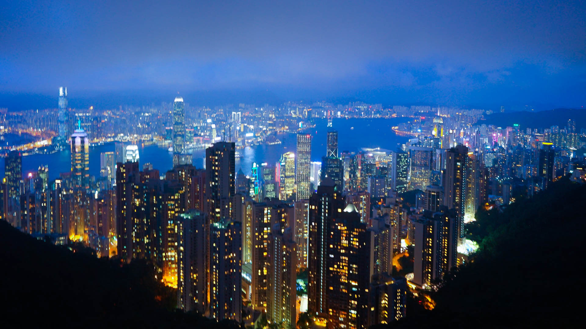 香港夜景景點-太平山夜景風光
